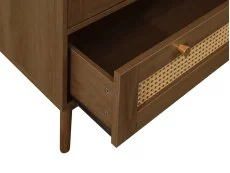 Birlea Birlea Croxley Rattan and Walnut 2 Door 1 Drawer Wardrobe