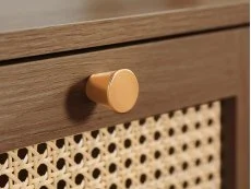 Birlea Birlea Croxley Rattan and Walnut 3+2 Drawer Chest of Drawers