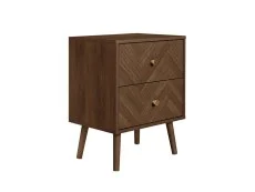 Birlea Birlea Herringford Walnut 2 Drawer Bedside Table