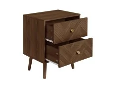 Birlea Birlea Herringford Walnut 2 Drawer Bedside Table