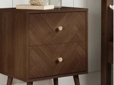 Birlea Birlea Herringford Walnut 2 Drawer Bedside Table