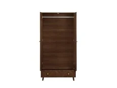 Birlea Birlea Herringford Walnut 2 Door 1 Drawer Wardrobe