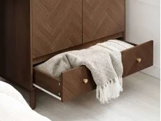 Birlea Birlea Herringford Walnut 2 Door 1 Drawer Wardrobe