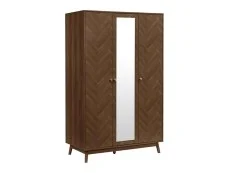 Birlea Birlea Herringford Walnut 3 Door Mirrored Wardrobe