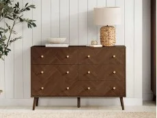 Birlea Birlea Herringford Walnut 6 Drawer Chest of Drawers