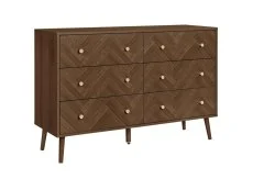 Birlea Birlea Herringford Walnut 6 Drawer Chest of Drawers