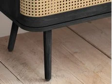 Birlea Birlea Noah Rattan and Black 5 Drawer Chest of Drawers
