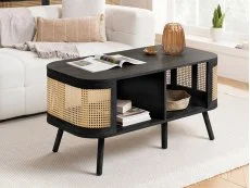 Birlea Birlea Noah Rattan and Black Coffee Table