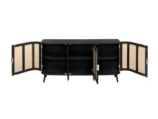 Birlea Birlea Noah Rattan and Black 3 Door Sideboard