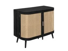 Birlea Birlea Noah Rattan and Black 2 Door Sideboard