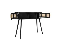 Birlea Birlea Noah Rattan and Black 2 Door Console Table