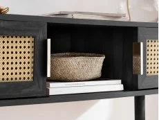 Birlea Birlea Noah Rattan and Black 2 Door Console Table