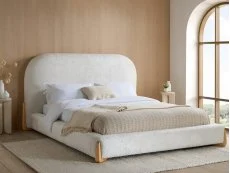 Birlea Birlea Amalfi White Boucle Bed Frame
