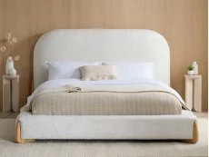 Birlea Birlea Amalfi White Boucle Bed Frame
