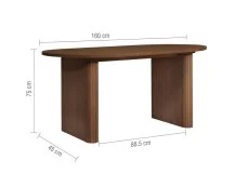 Birlea Birlea Axel Walnut 160cm Dining Table & 4 Chair Set