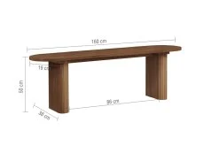 Birlea Birlea Axel Walnut 160cm Dining Bench