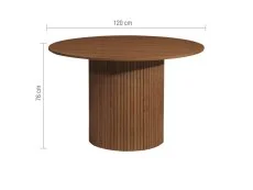 Birlea Birlea Axel Walnut Round Dining Table & 4 Chair Set