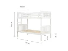 Birlea Birlea Benji White Wooden Bunk Bed Frame