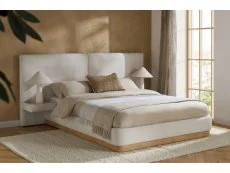 Birlea Birlea Como White Boucle Bed Frame