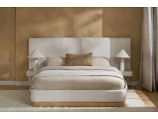 Birlea Birlea Como White Boucle Bed Frame