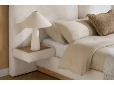 Birlea Birlea Como White Boucle Bed Frame