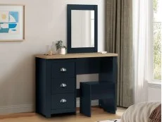 Birlea Birlea Highgate Navy and Oak Dressing Table with Stool
