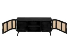Birlea Birlea Noah Black and Rattan Small TV Unit