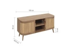 Birlea Birlea Noah Oak and Rattan Small TV Unit