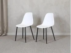 Core Core Aspen Curve Chair Set of 2 White Plastic Seats