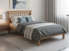 Core Core Corona Antique Waxed Pine Wooden Bed Frame