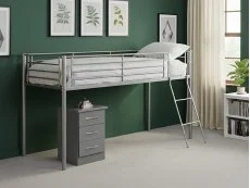 Seconique Seconique Kora Silver Metal Mid Sleeper Bed Frame