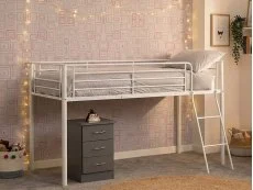 Seconique Seconique Kora White Metal Mid Sleeper Bed Frame