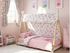Kidsaw Kidsaw Peppa Pig White Wooden Toddler House Bed