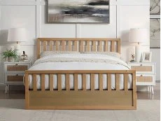 Flintshire Flintshire Alyn Oak Wooden Ottoman Bed Frame