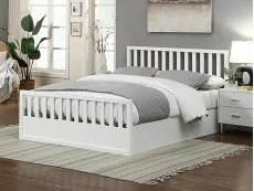 Flintshire Flintshire Alyn White Wooden Ottoman Bed Frame