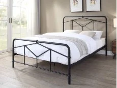 Flintshire Flintshire Axton Black Metal Bed Frame