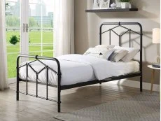 Flintshire Flintshire Axton Black Metal Bed Frame