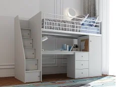 Flintshire Flintshire Dakota Grey Wooden High Sleeper Bed