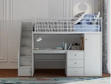 Flintshire Flintshire Dakota Grey Wooden High Sleeper Bed