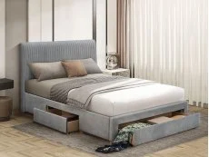 Flintshire Flintshire Drury Grey Fabric Bed Frame