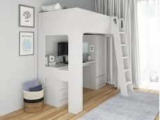 Flintshire Flintshire Eden Grey Wooden High Sleeper Bed