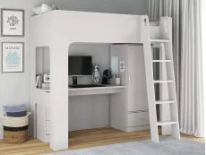 Flintshire Flintshire Eden Grey Wooden High Sleeper Bed