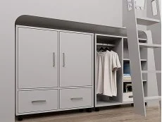 Flintshire Flintshire Eden Grey Wooden Mid Sleeper Bed