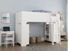 Flintshire Flintshire Eden White Wooden Mid Sleeper Bed
