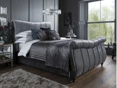 Flintshire Flintshire Leona Black Fabric Bed Frame