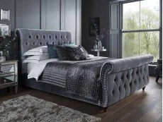 Flintshire Flintshire Montana Black Fabric Bed Frame
