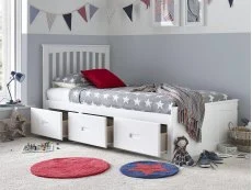 Bedmaster Bedmaster Quest 3 Drawer White Wooden Bed Frame