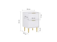Birlea Birlea Zara White 2 Drawer Bedside Table