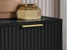 Birlea Birlea Zara Black 2 Drawer Bedside Table