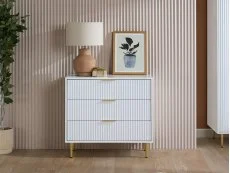 Birlea Birlea Zara White 3 Drawer Chest of Drawers